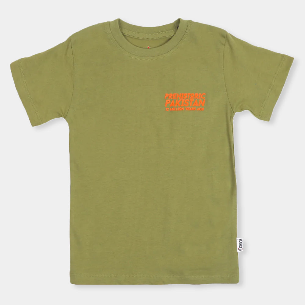 Boys T-Shirt Pre-Historic - Green