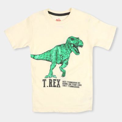 Boys T-Shirt T-Rex - Lemon