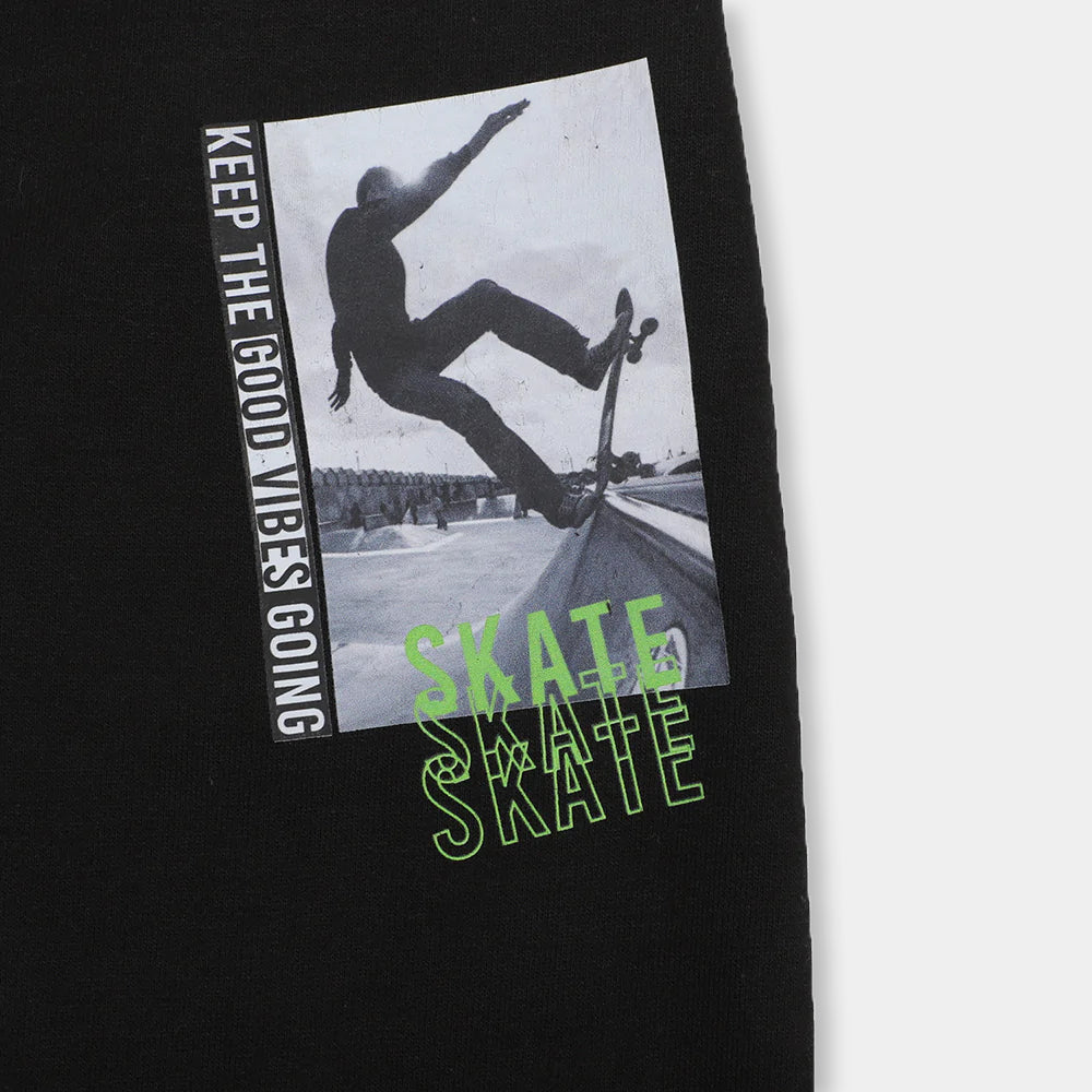 Boys Pajama Skate Board - BLACK