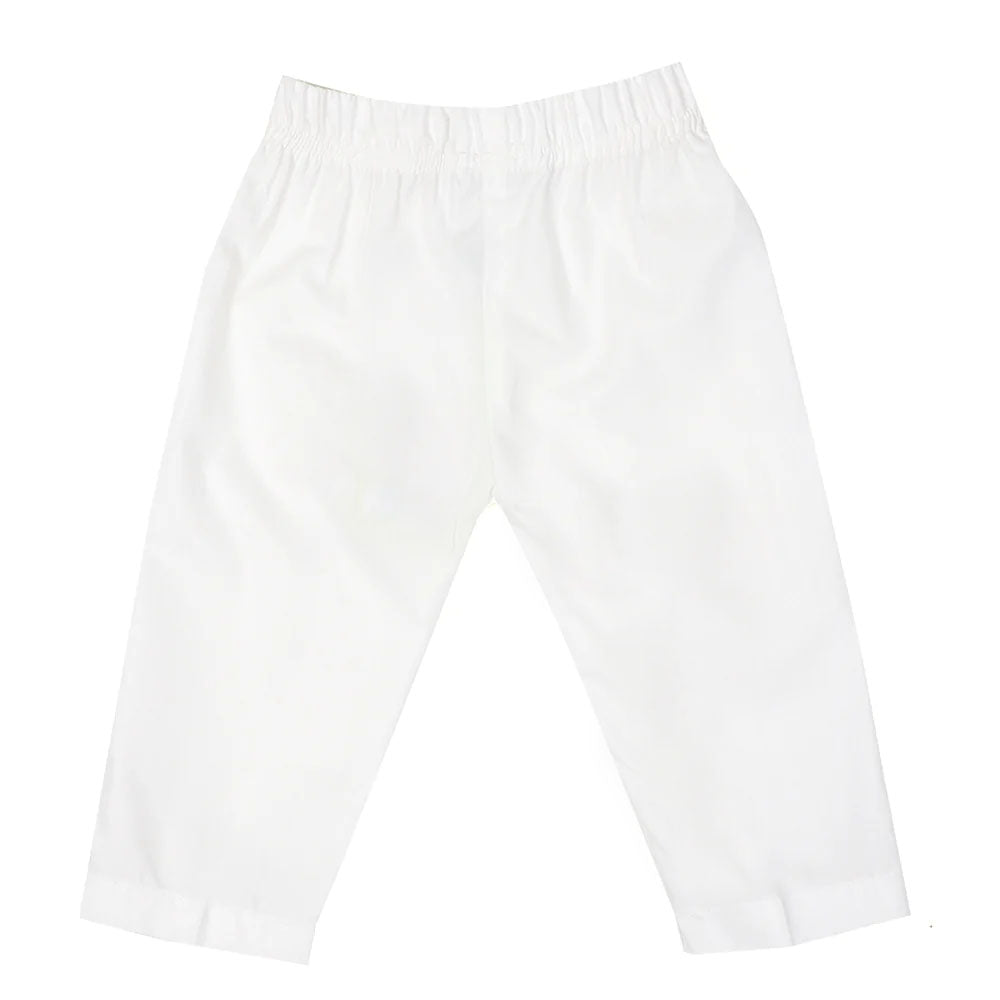 Infant Girls Trouser Pintex -White