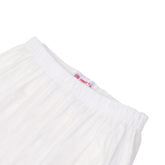 Girls Cotton Trouser -White