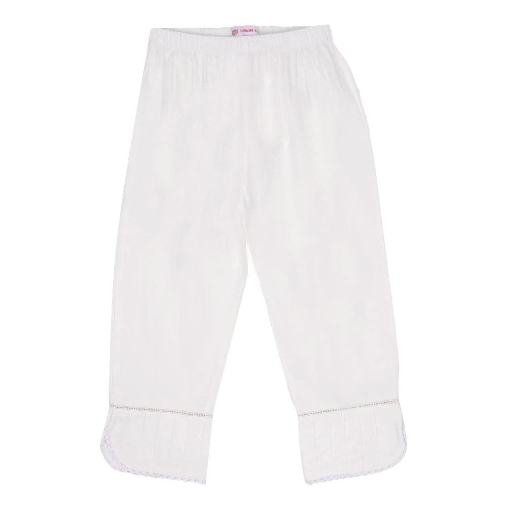 Girls Cotton Trouser -White