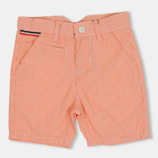 Boys Short Cotton Striper - Orange