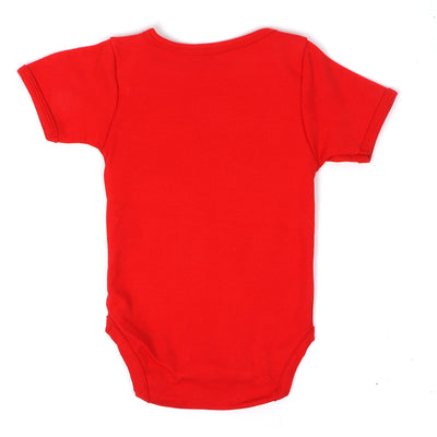 Infant Boys Knitted Romper Hi - Red