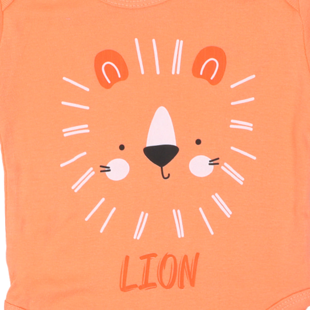 Infant Romper Unisex LION -PEACH