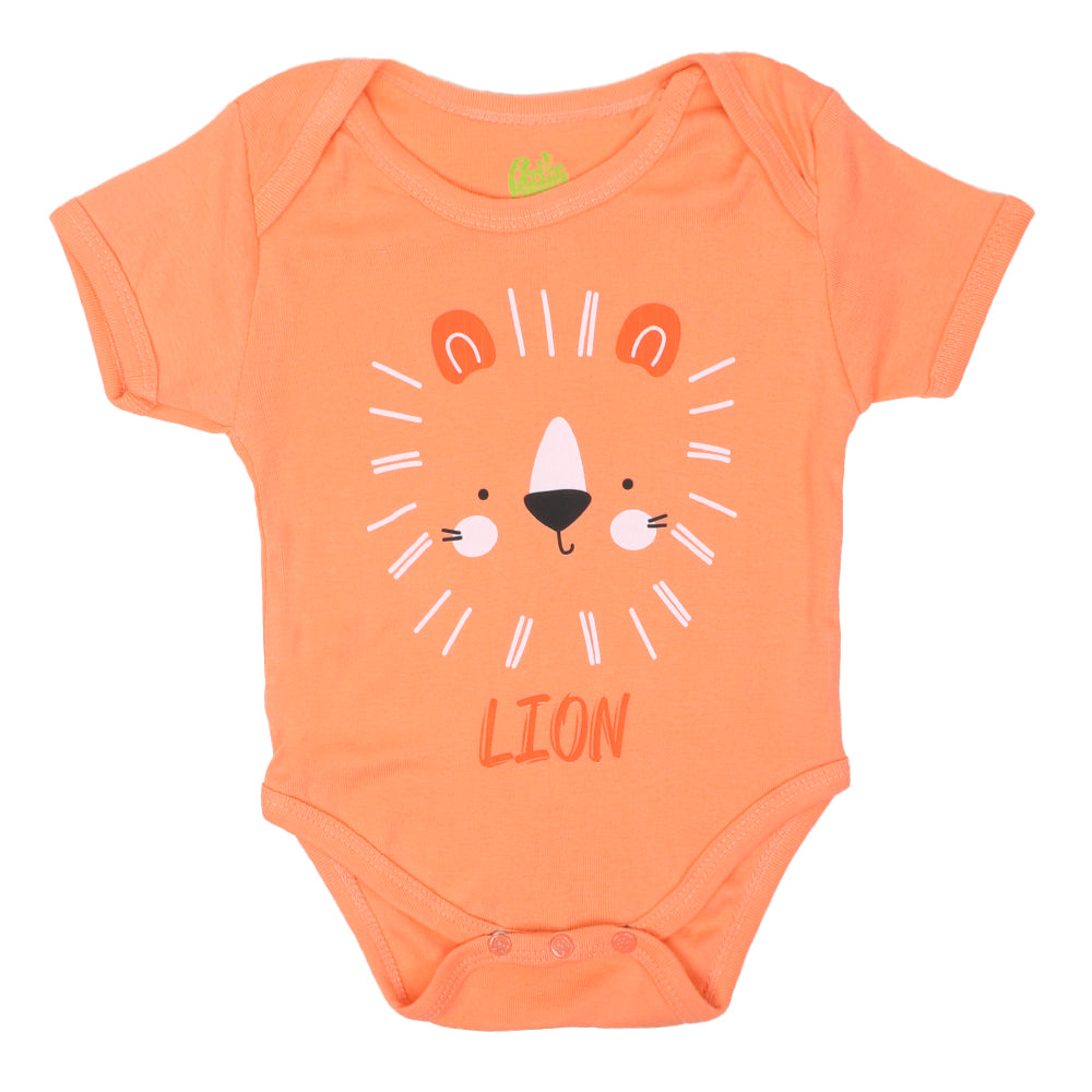 Infant Romper Unisex LION -PEACH