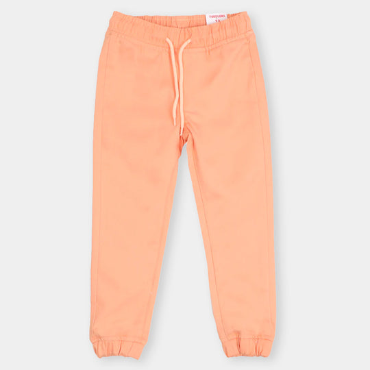 Girls Pant Cotton Basic - Peach