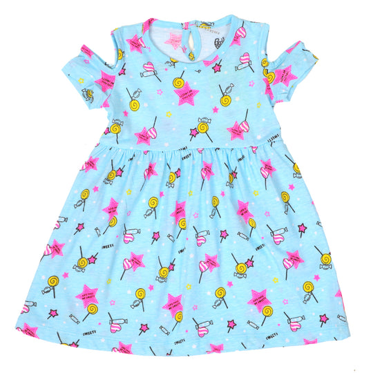 Infant Girls Frock Printed Candy  - Printed