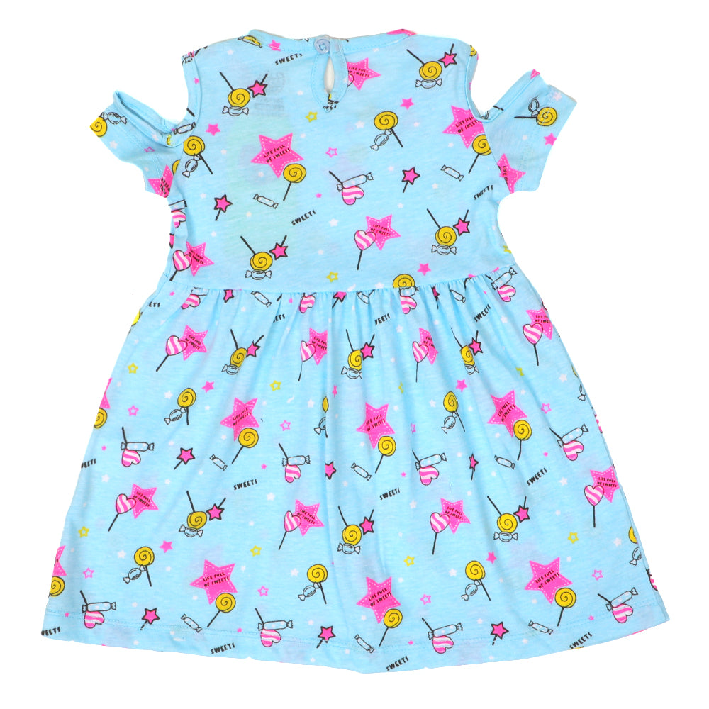 Infant Girls Frock Printed Candy  - Printed