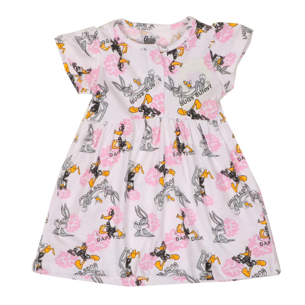 Infant Girls Frock Printed Bugs Bu - Printed