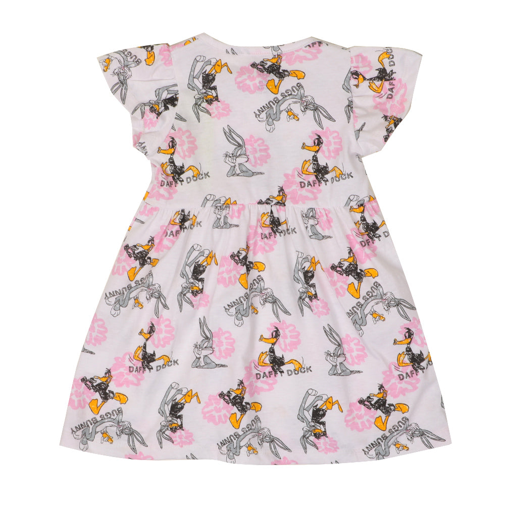 Infant Girls Frock Printed Bugs Bu - Printed