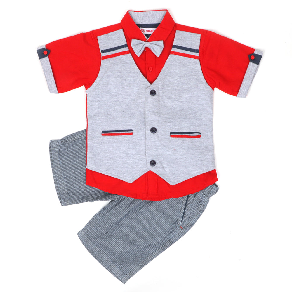 Boys Suit 3Pcs S2-Red