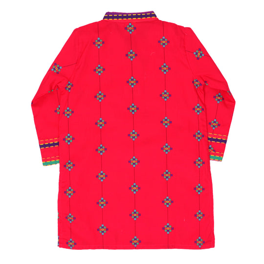 Girls Digital Print 2Pcs Kurti Pajama Delicacy - Magenta