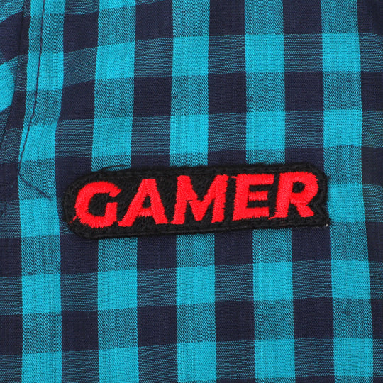 Infant Boys Casual Shirt Gamer - Navy Check