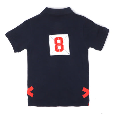 Boys Polo 8 T-Shirt -NAVY