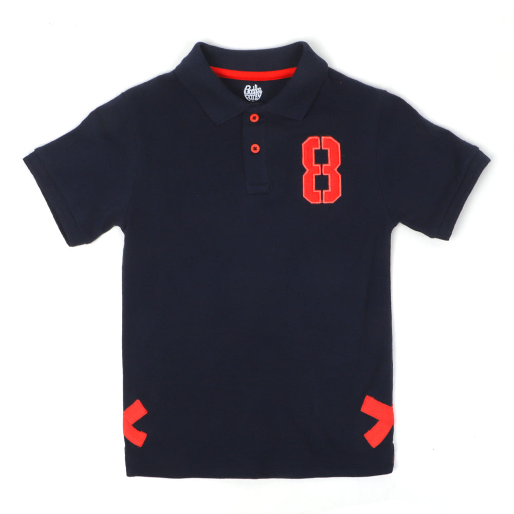 Boys Polo 8 T-Shirt -NAVY