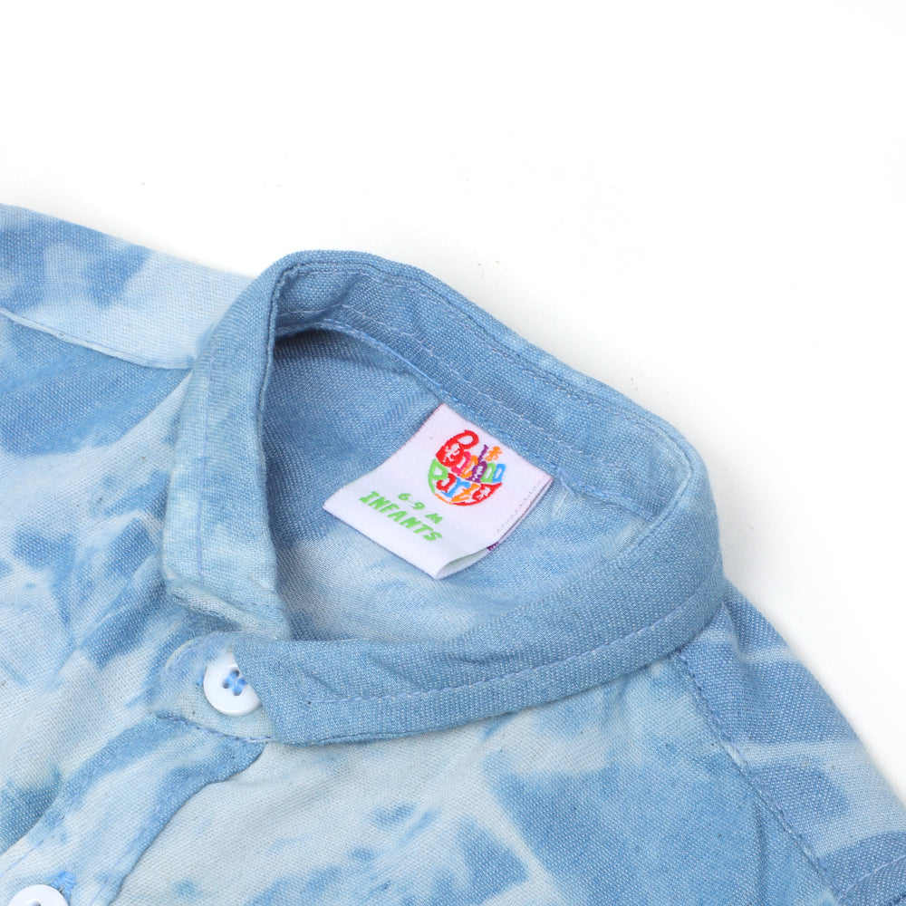 Infant Boys Denim Shirt F/S-LT.Blue