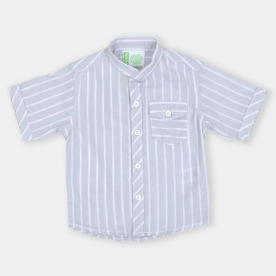 Infant Boys Casual Shirt Underline-GREY