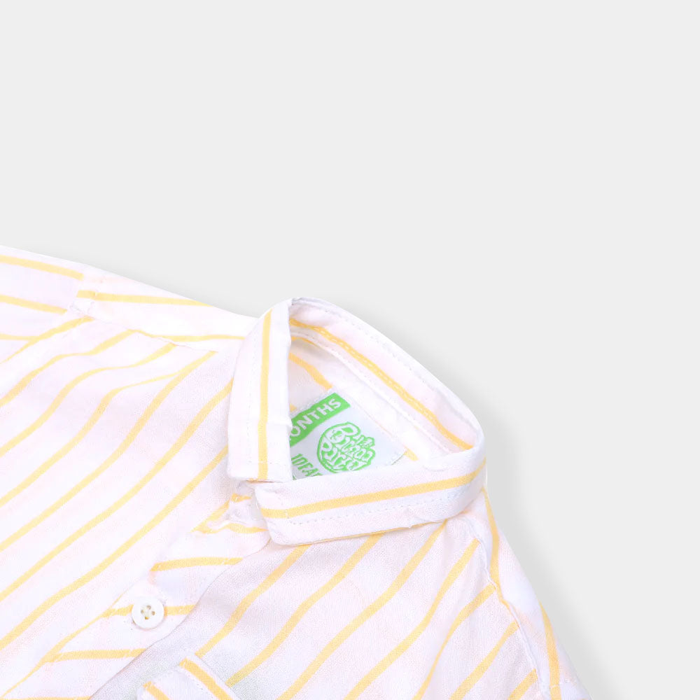 Infants Boys Casual Shirt Underline-Yellow