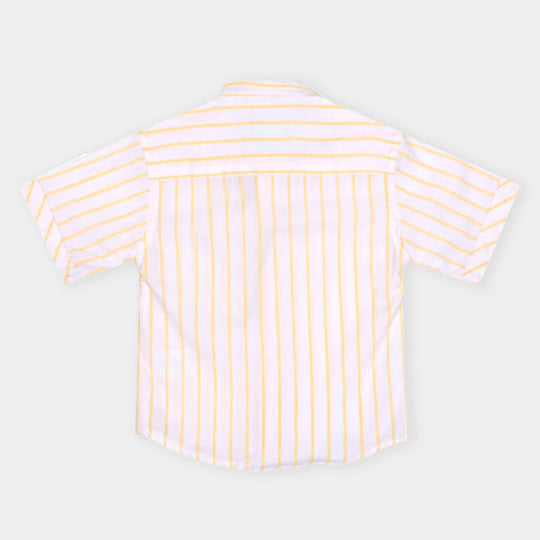 Infants Boys Casual Shirt Underline-Yellow