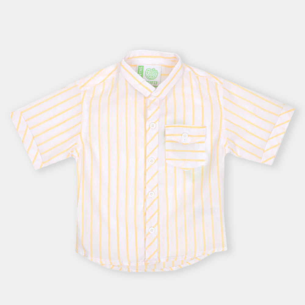Infants Boys Casual Shirt Underline-Yellow