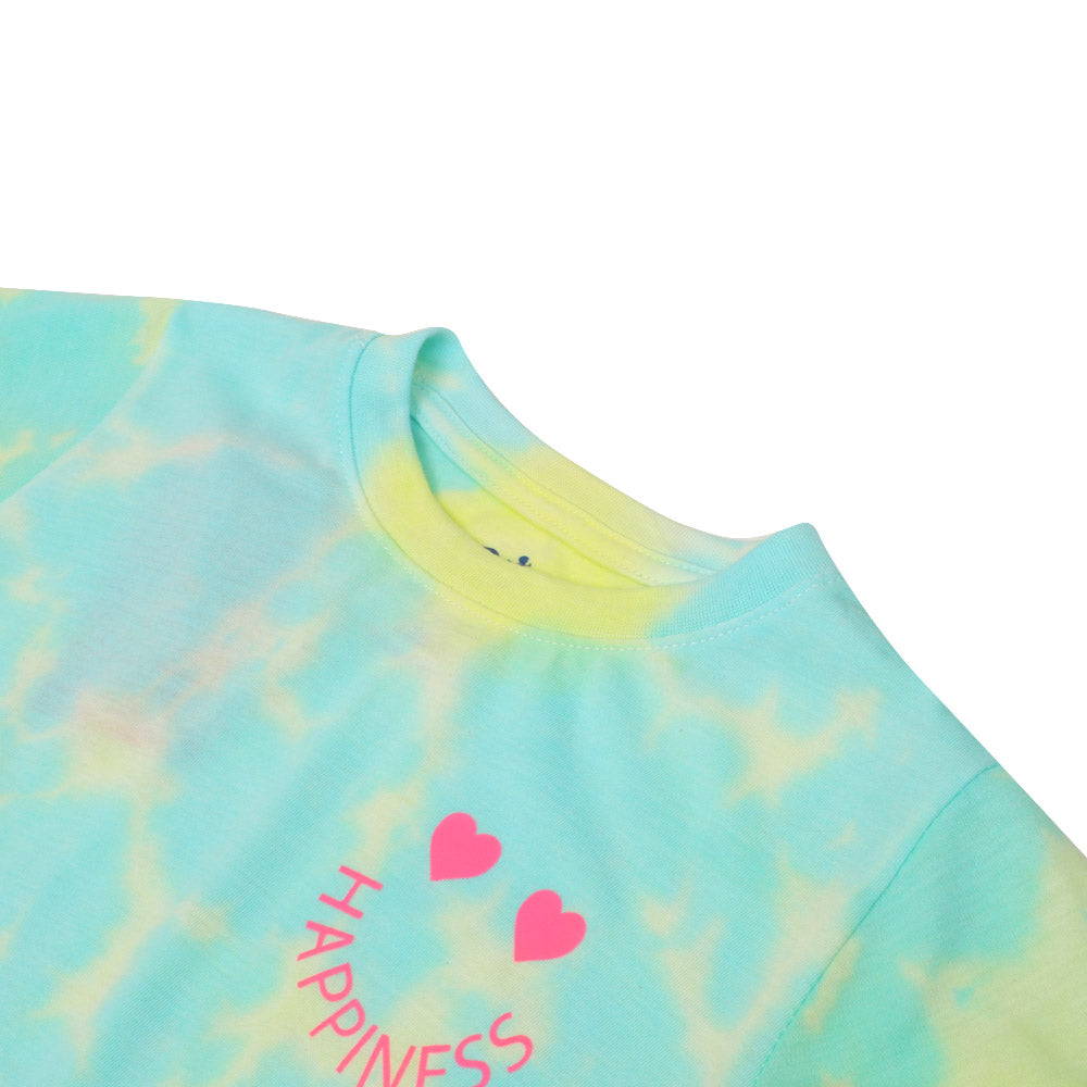 Girls 2 Pcs Suit Happiness -Tie Dye