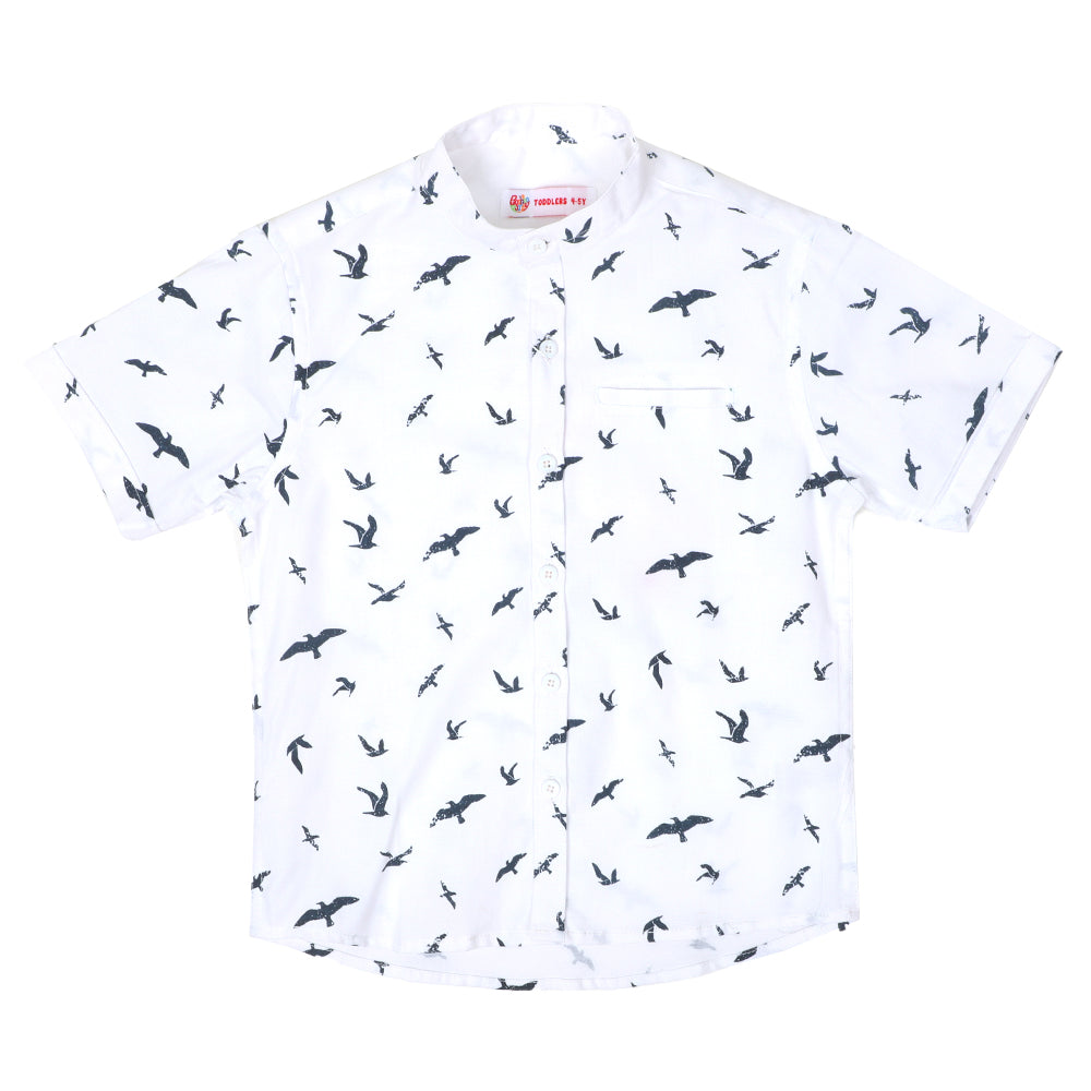 Boys Casual Shirt Seagull - White