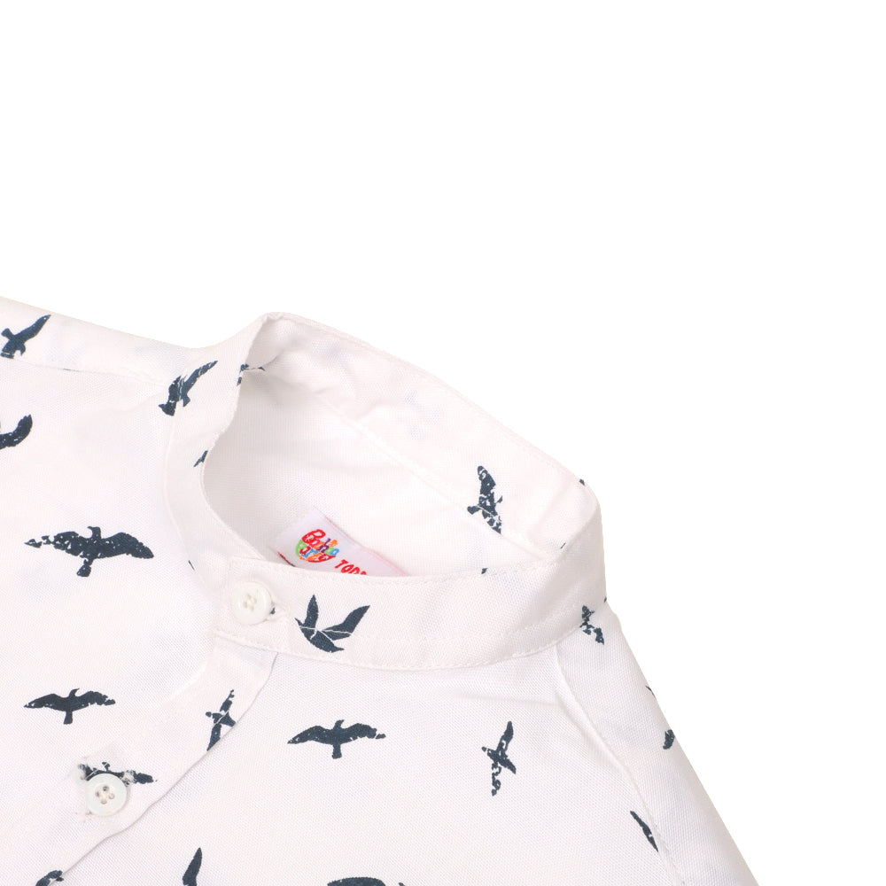 Boys Casual Shirt Seagull - White