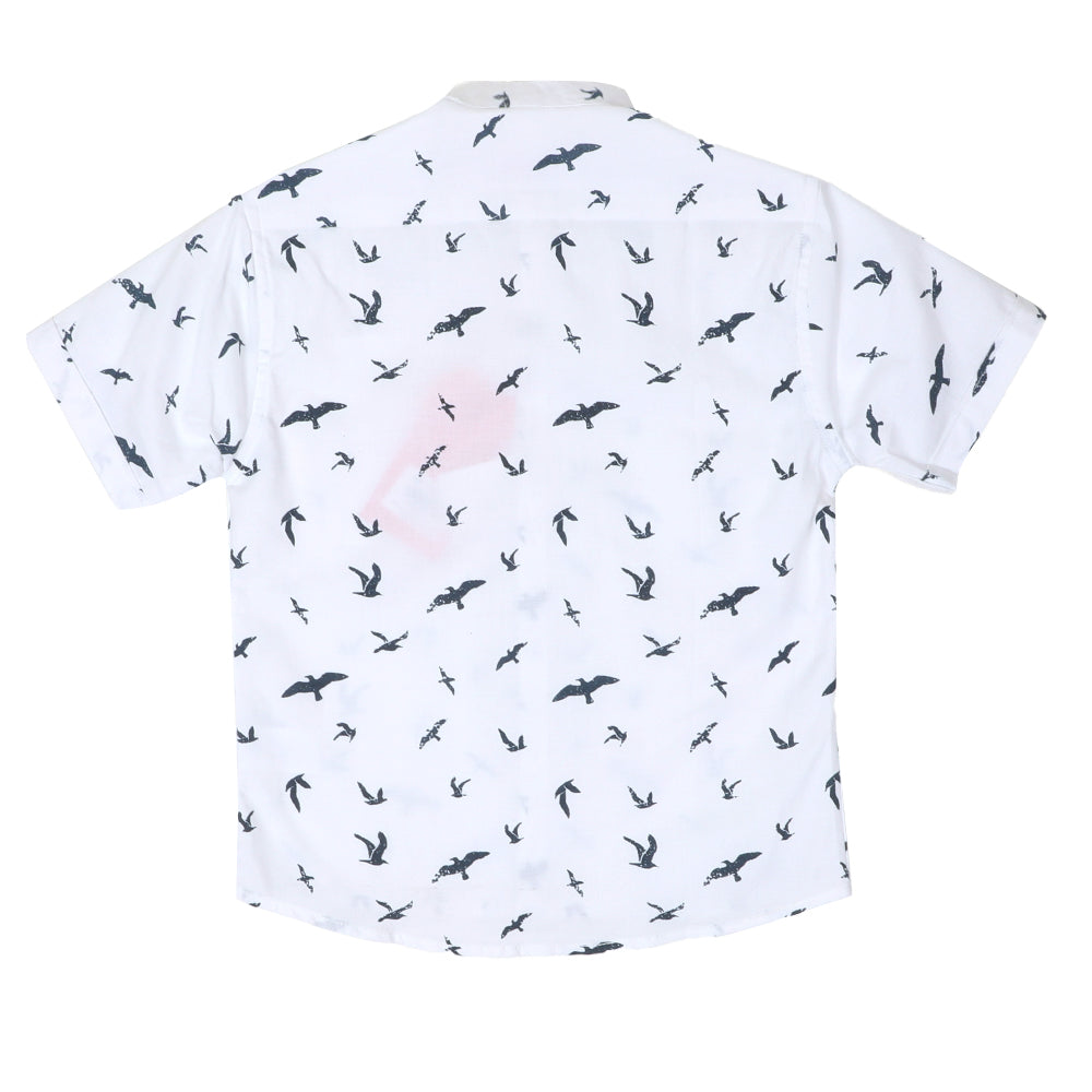 Boys Casual Shirt Seagull - White