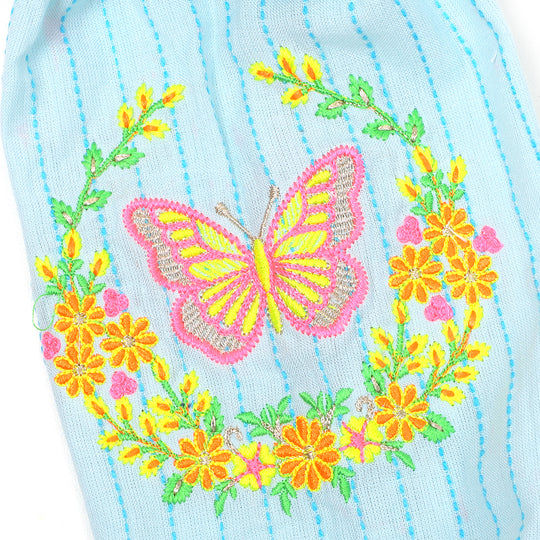 Infants Girls Embroidered Kurti Forever-LT.Blue