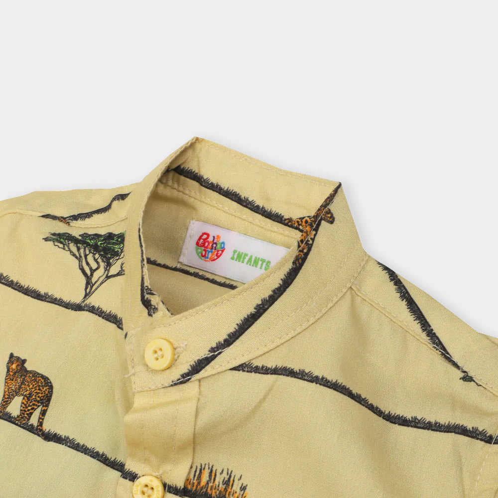 Infant Boys Casual Shirt Wild Cats - Lt Yellow