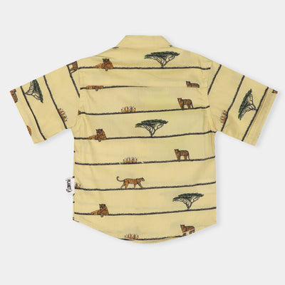 Infant Boys Casual Shirt Wild Cats - Lt Yellow