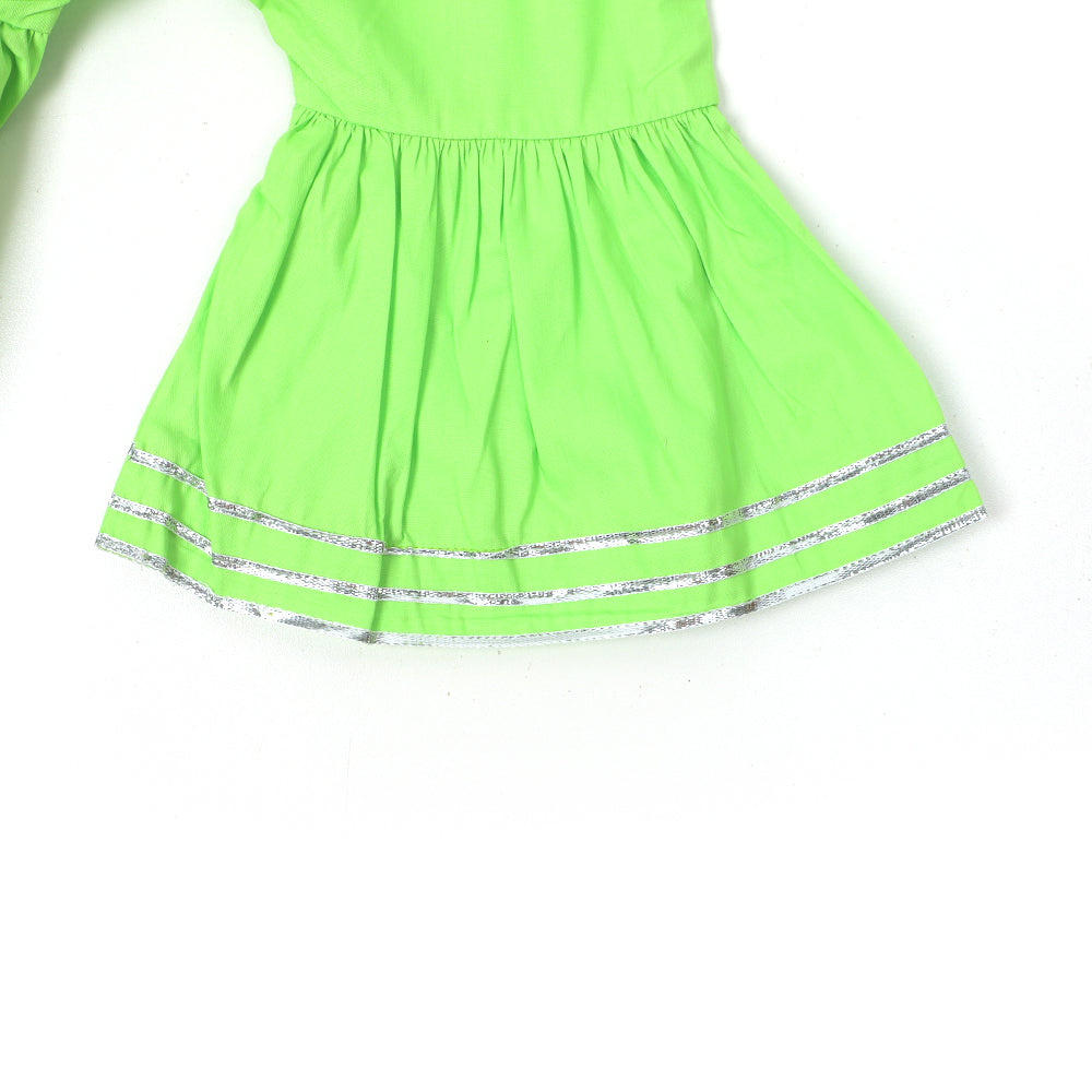 Infant Girls 2 Pcs Fancy Checks - Green