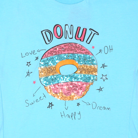 Girls T-Shirt Donut -Light Blue