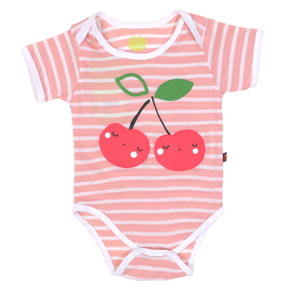 Infant Basic Romper Unisex Cherry - Pink