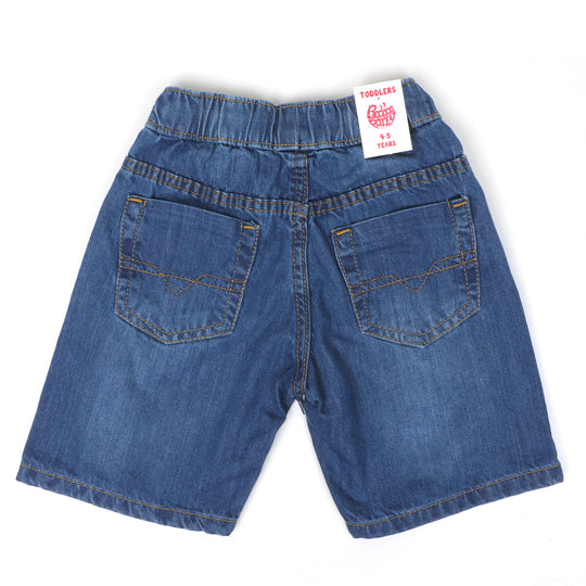 Boys Short Denim Basic DI-Mid Blue