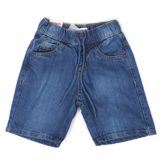 Boys Short Denim Basic DI-Mid Blue