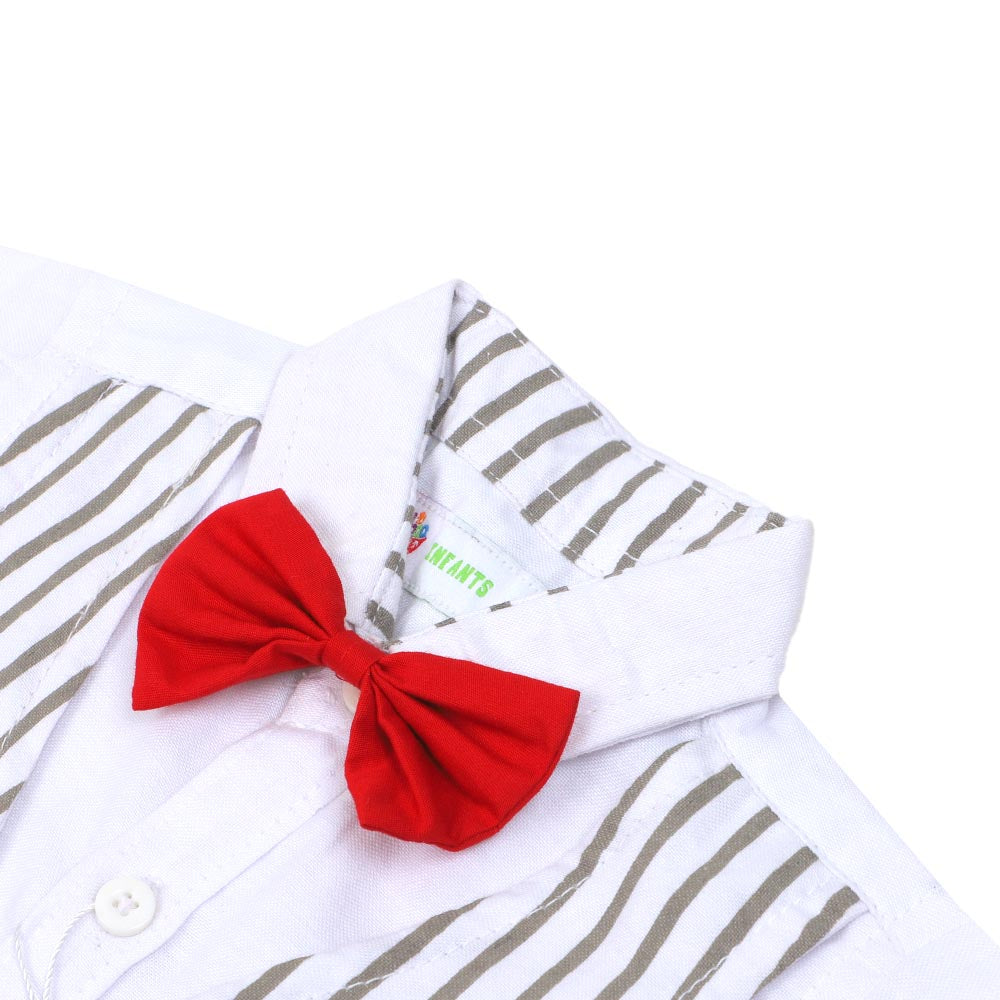 Infants Boys suit 3 Pcs Stripes - GREY