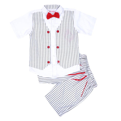 Infants Boys suit 3 Pcs Stripes - GREY