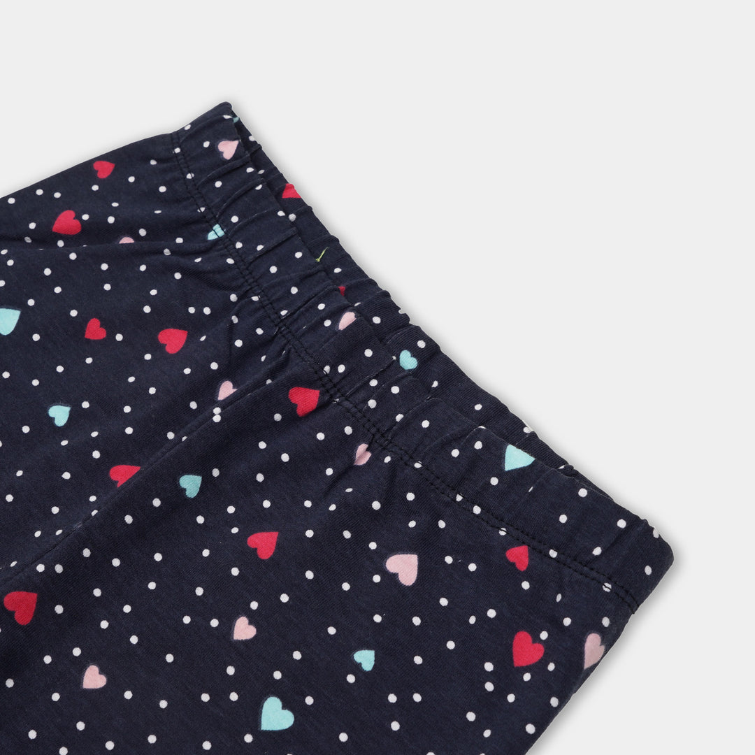 Girls Tights Printed Small Heart - Printed