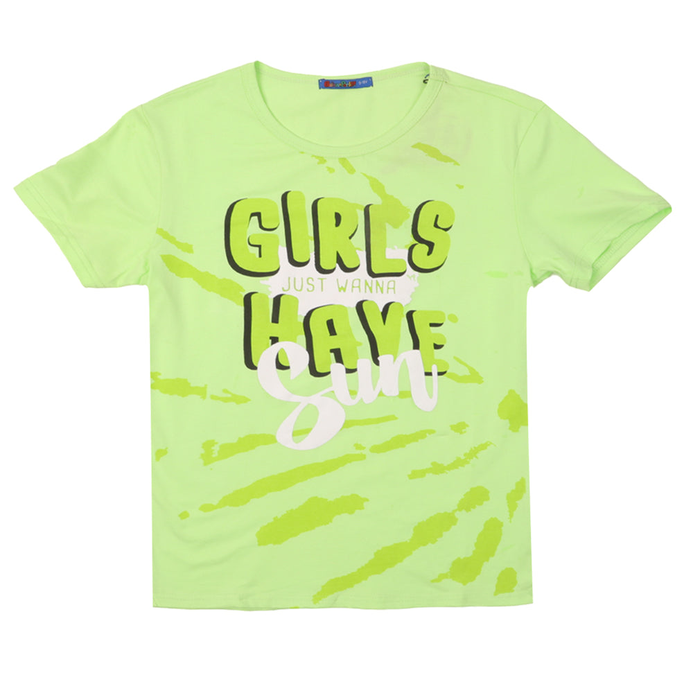 Girls T-Shirt Have Sun - Green