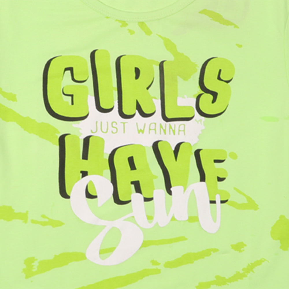 Girls T-Shirt Have Sun - Green