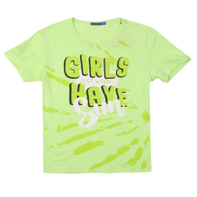 Girls T-Shirt Have Sun - Green