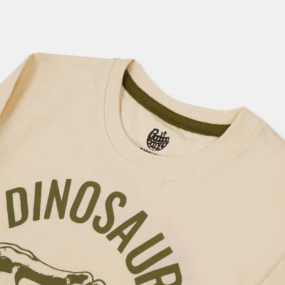 Boys T-Shirt Fossil Finder - Light Beige