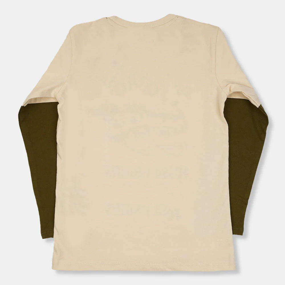 Boys T-Shirt Fossil Finder - Light Beige