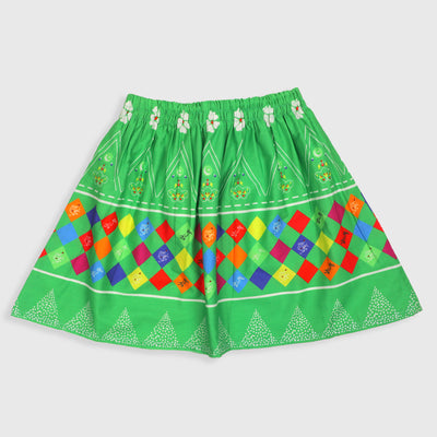 Girls Independence Long Skirt Love Pakistan - Green