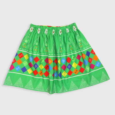 Girls Independence Long Skirt Love Pakistan - Green