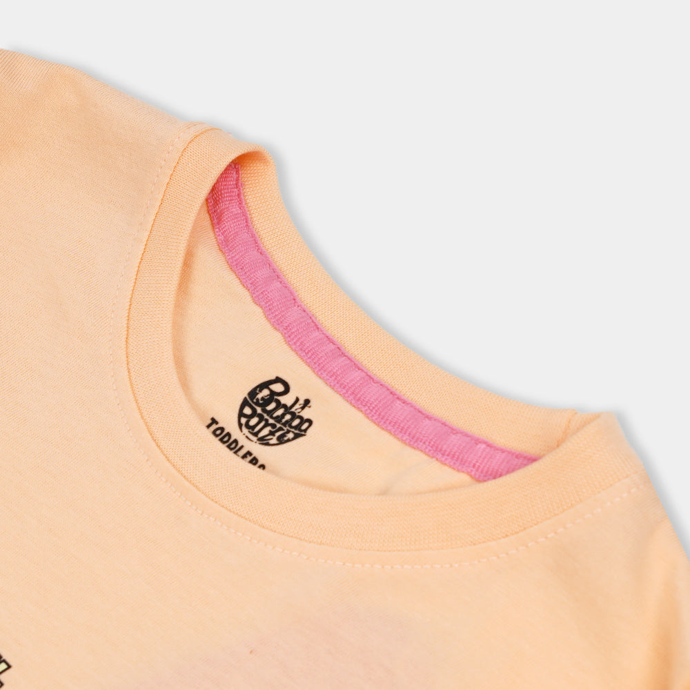 Girls T-Shirt Week Days  -Pale Peach