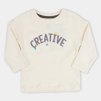 Infant Boys T-Shirt Creative - Light Cream