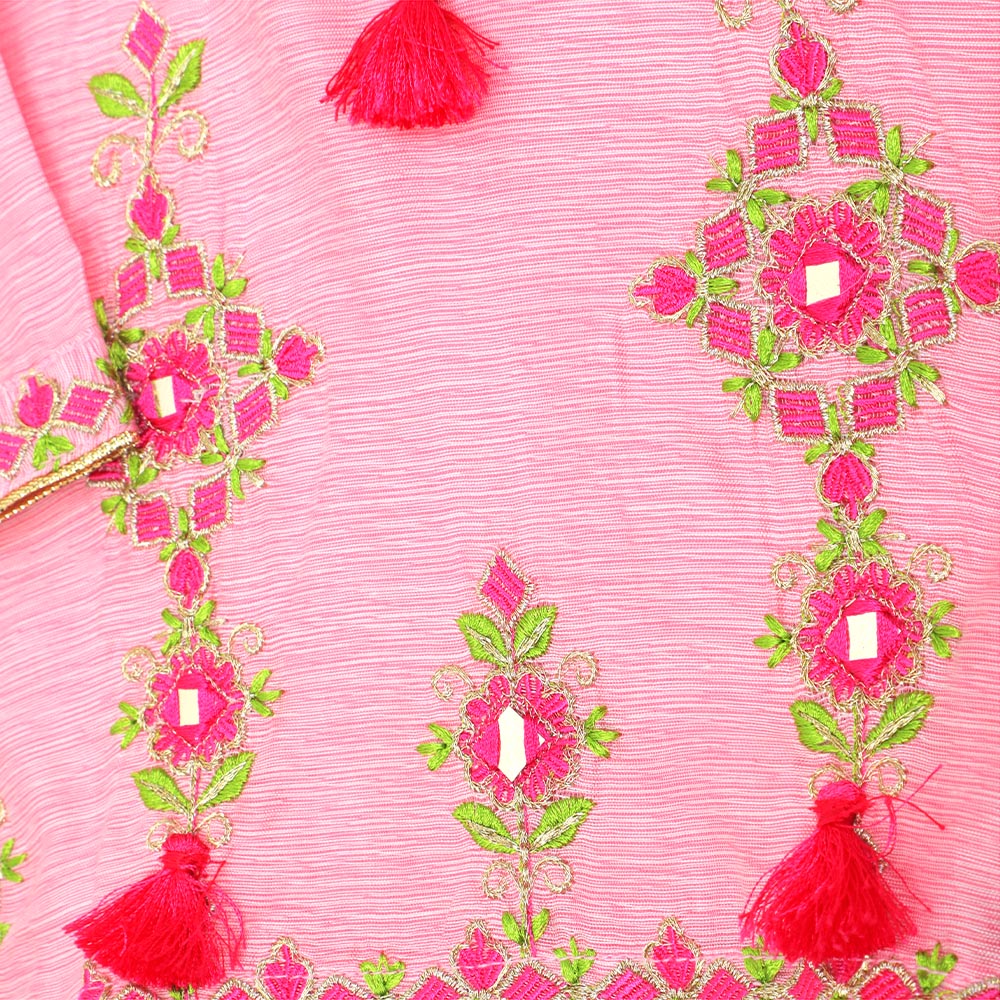 Infant Girls 3 Pcs Fancy Rangoli  - Pink